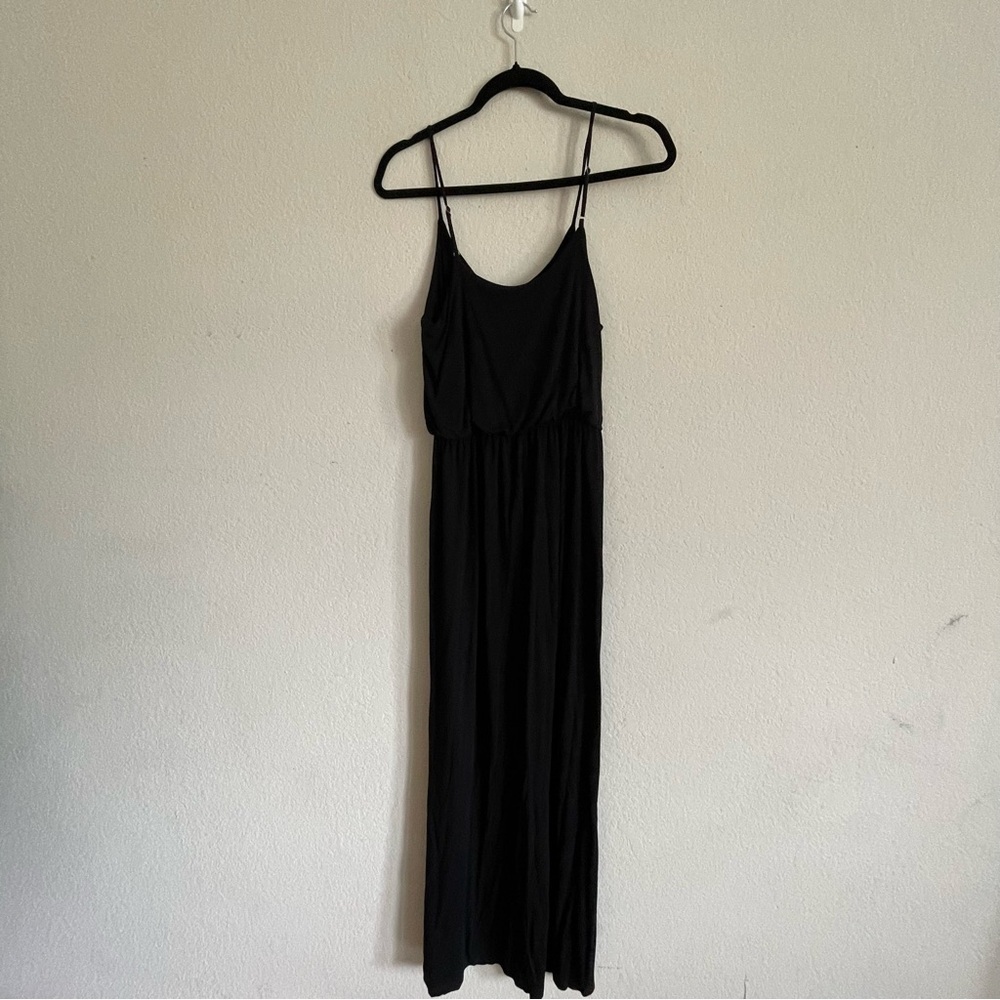 All in Favor womans Black Maxi Dress size M casual summer staple floor length - Picture 6 of 8